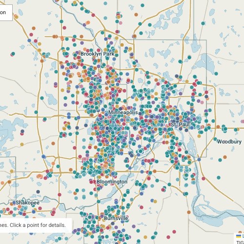 Metro Surge MN interactive time map